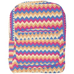 Zigzag Pattern Seamless Zig Zag Background Color Full Print Backpack by BangZart
