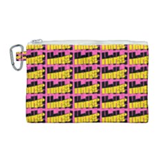 Haha - Nelson Pointing Finger At People - Funny Laugh Canvas Cosmetic Bag (large) by DinzDas