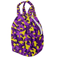 Purple And Yellow Camouflage Pattern Travel Backpacks by SpinnyChairDesigns