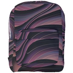 Dark Purple And Black Swoosh Full Print Backpack by SpinnyChairDesigns