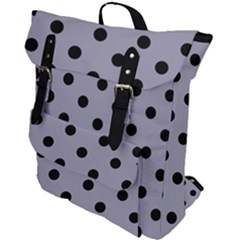 Large Black Polka Dots On Coin Grey - Buckle Up Backpack by FashionLane