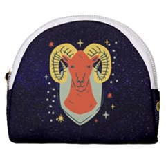 Zodiak Aries Horoscope Sign Star Horseshoe Style Canvas Pouch by Alisyart