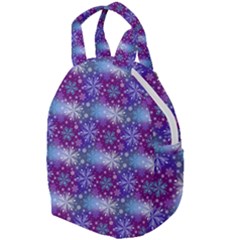 Snow Blue Purple Tulip Travel Backpacks by Dutashop
