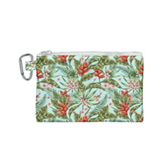 Spring Flora Canvas Cosmetic Bag (small) by goljakoff