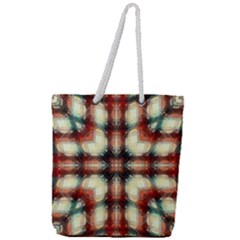 Royal Plaid Full Print Rope Handle Tote (large) by LW323