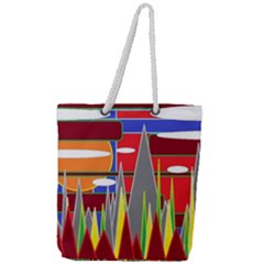 Forrest Sunset Full Print Rope Handle Tote (large) by LW323