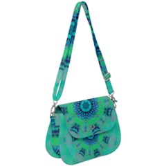 Blue Green  Twist Saddle Handbag by LW323