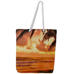 Sunset Beauty Full Print Rope Handle Tote (large) by LW323