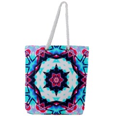 Raspberry Full Print Rope Handle Tote (large) by LW323