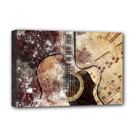 Guitar Deluxe Canvas 18  X 12  (stretched) by LW323