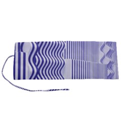 Illusion Waves Pattern Roll Up Canvas Pencil Holder (s) by Sparkle