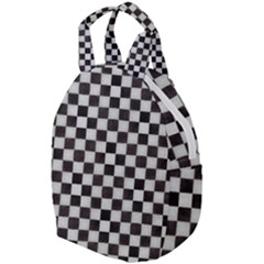 Large Black And White Watercolored Checkerboard Chess Travel Backpacks by PodArtist