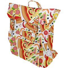Pizza Love Buckle Up Backpack by designsbymallika