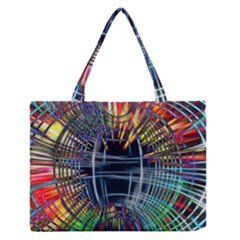 Color-background-structure-lines- Zipper Medium Tote Bag by Jancukart
