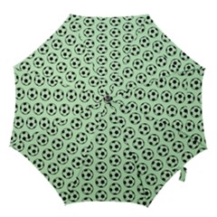 Pattern Ball Soccer Background Hook Handle Umbrellas (small) by Wegoenart