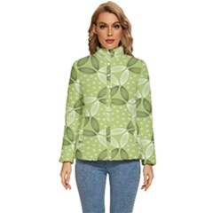 Pattern Green Women s Puffer Bubble Jacket Coat by designsbymallika