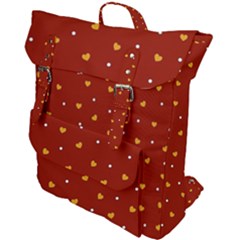 Red Yellow Love Heart Valentine Buckle Up Backpack by Ravend