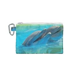 Beautiful Dolphins Canvas Cosmetic Bag (small) by Sparkle