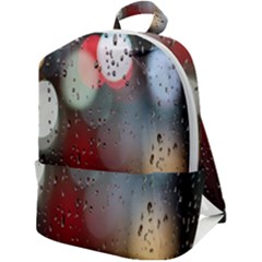 Rain On Window Zip Up Backpack by artworkshop