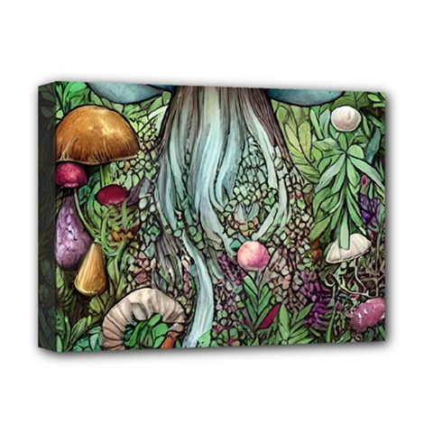 Craft Mushroom Deluxe Canvas 16  X 12  (stretched)  by GardenOfOphir