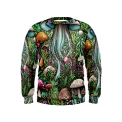 Craft Mushroom Kids  Sweatshirt by GardenOfOphir
