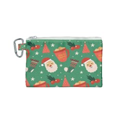 Colorful Funny Christmas Pattern Canvas Cosmetic Bag (small) by Semog4