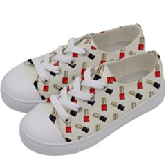 Nail Manicure Kids  Low Top Canvas Sneakers by SychEva