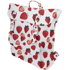 Strawberry Watercolor Buckle Up Backpack by SychEva