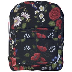 Floral-folk-fashion-ornamental-embroidery-pattern Full Print Backpack by Salman4z