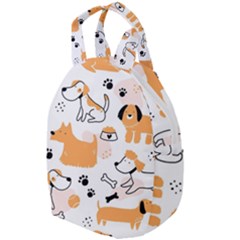 Seamless Pattern Of Cute Dog Puppy Cartoon Funny And Happy Travel Backpack by Wav3s