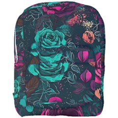 Roses Pink Teal Full Print Backpack by Bangk1t