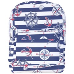 Seamless-marine-pattern Full Print Backpack by uniart180623