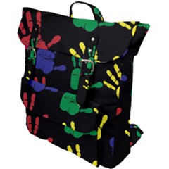Handprints-hand-print-colourful Buckle Up Backpack by uniart180623