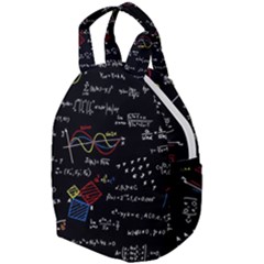 Black Background With Text Overlay Mathematics Formula Board Travel Backpack by uniart180623