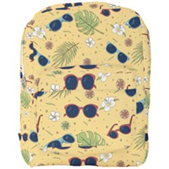 Seamless Pattern Of Sunglasses Tropical Leaves And Flower Full Print Backpack by Grandong