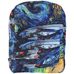 Spaceship Galaxy Parody Art Starry Night Full Print Backpack by Sarkoni