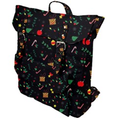 Christmas Pattern Texture Colorful Wallpaper Buckle Up Backpack by Ravend