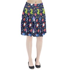 Colorful Funny Christmas Pattern Pleated Skirt by Ket1n9
