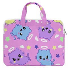 Seamless Pattern With Cute Kawaii Kittens Macbook Pro 13  Double Pocket Laptop Bag by Grandong