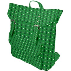Green Christmas Tree Pattern Background Buckle Up Backpack by Amaryn4rt