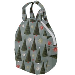 Christmas Trees Pattern Wallpaper Travel Backpack by Pakjumat