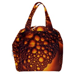 Bubbles Abstract Art Gold Golden Boxy Hand Bag by Dutashop