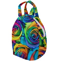 Colorful Roses Bouquet Rainbow Travel Backpack by Pakjumat