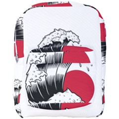 Japanese Sun & Wave Full Print Backpack by Cendanart