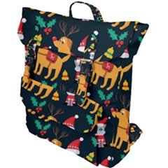 Funny Christmas Pattern Background Buckle Up Backpack by Ket1n9