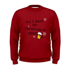 Red Xmas Christmas Beer Mens Sweatshirt by CoolDesigns