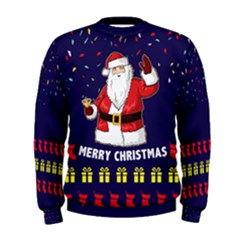Santa Gift Snowflakes Merry Christmas Mens Sweatshirt by CoolDesigns