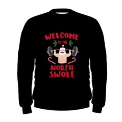 Black Funny Santa Xmas Merry Mens Sweatshirt by CoolDesigns