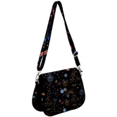 Milky Way Black Planet Space Saddle Handbag by CoolDesigns