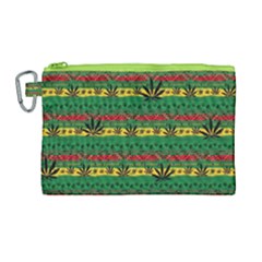 Morogoro Green Rasta Marijuana Leaves Canvas Cosmetic Bag by CoolDesigns